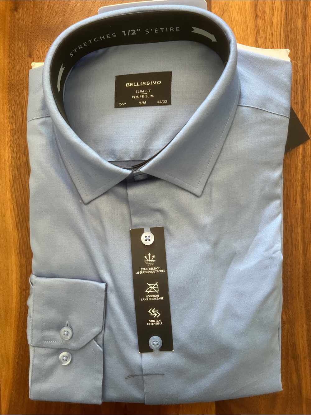 Bellissimo Slim Fit Light Blue Men's Dress Shirt